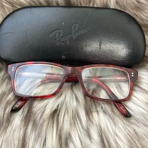 Authentic RAY-BAN eyeglasses Wide Frame Red